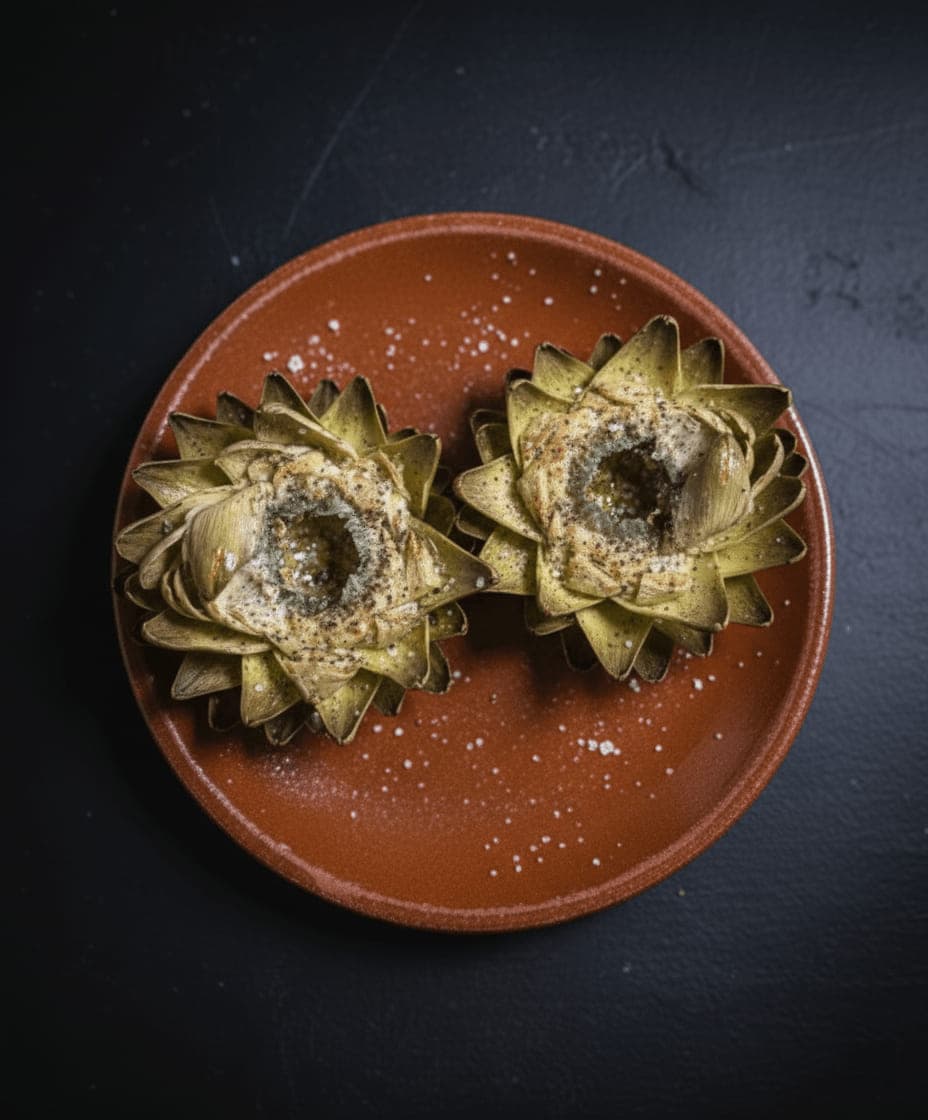 Char-grilled artichokes
