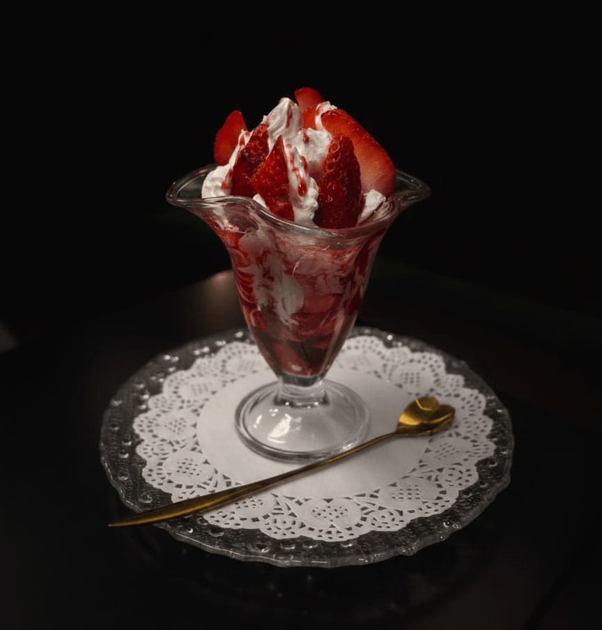 Strawberries and Cream Glass
