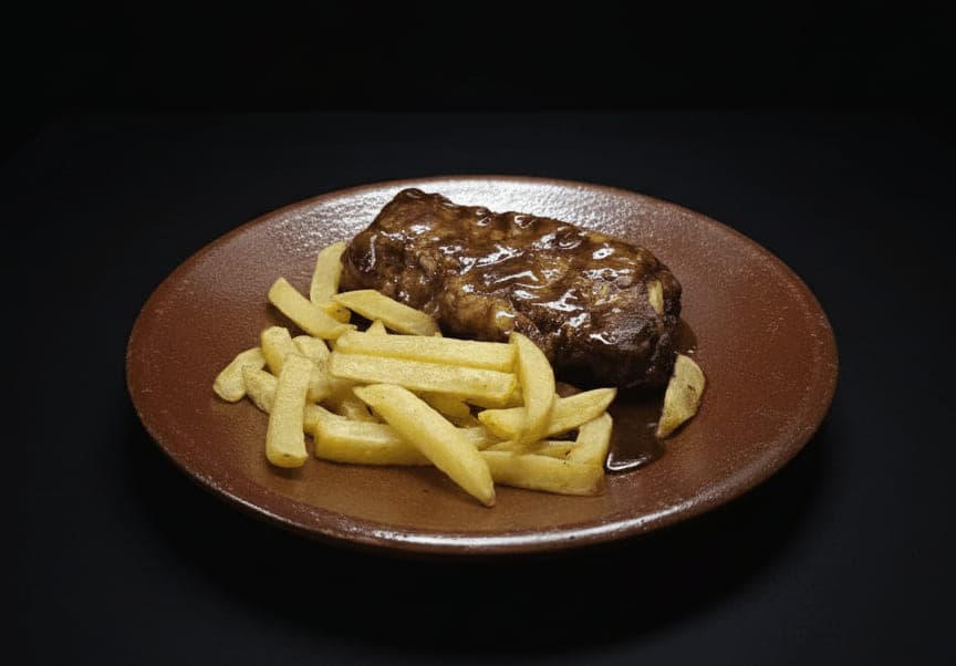 Slow-cooked rack of ribs in barbecue sauce
